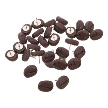 60St Koffieboon Punaises Resin Voor Prikbord En Notities Bruin