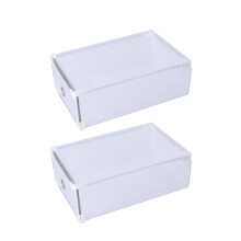 6Stk Weiße Aufbewahrungsbox Für Damenschuhe Transparent Stapelbar