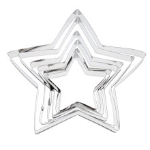 24Stk Stern Ausstecher Kleine Backmold DIY Keksformen Silber