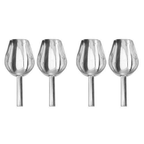2Sets Hochwertige Eislöffel Silber Für Buffet Und Haustiere 1