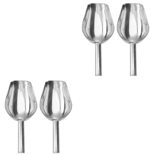 2Sets Hochwertige Eislöffel Silber Für Buffet Und Haustiere 2