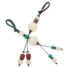 8Stk Lotus Schlüsselanhänger Aus Holz Mit Bodhi-Anhänger, Car Keychain