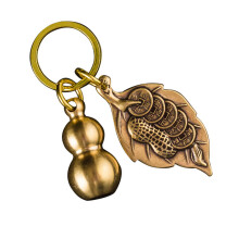 2Stk Goldenes Schlüsselanhänger-Set Langlebigem Metall Kreativ