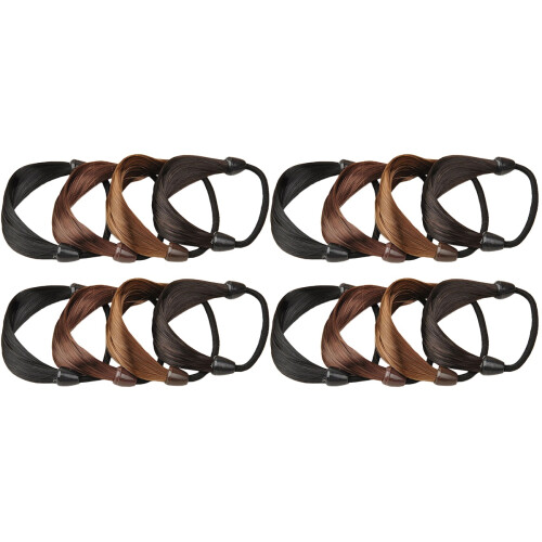 16Stk Ponytail Haargummis Elastisch Bunt Für & Angenehm 1