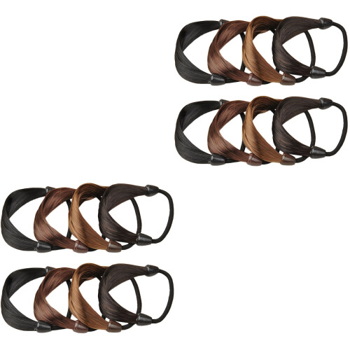 16Stk Ponytail Haargummis Elastisch Bunt Für & Angenehm 2