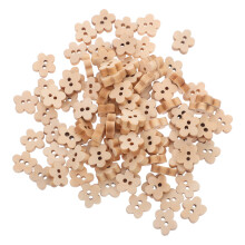 1000Stk Rustikale Holzknöpfe Mit Blumenmuster Für Diys