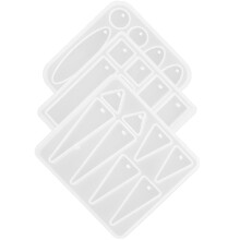 9Stk DIY Schmuck Silikonformen, Weiß, Geometrische Anhänger, Langlebig