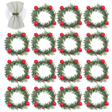 75Stk Dekorative Napkin Rings Mit Künstlichen Tannennadeln Weihnachten