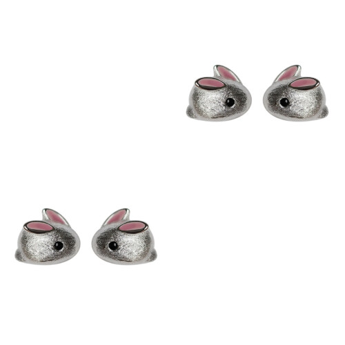 2Stk Woman Earring Silber Modeschmuck Für Feier 2