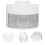 2Stk ABS Make Up Pinselhalter Transparente Aufbewahrung 10