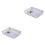 2Stk Transparente Kunststofftabletts Silber Gesund & 3