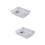 2Stk Transparente Kunststofftabletts Silber Gesund & 7