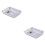 2Stk Transparente Kunststofftabletts Silber Gesund & 6