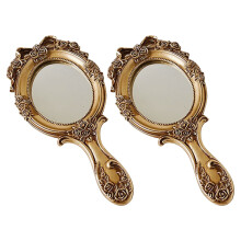 4Stk Eleganter Vintage Handspiegel Gold Kompakt Für Und