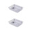2Stk Transparente Kunststofftabletts Silber Gesund & 5