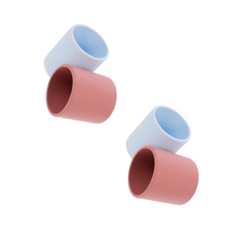 4Stk Kinder Silikon Trinkbecher Baby Trainingsbecher Bunt Sicher 2