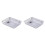 2Stk Transparente Kunststofftabletts Silber Gesund & 2