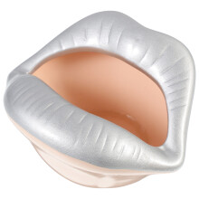 1Stk Funktionaler Lippen Aschenbecher Aus Keramik Silber Für Zuhause