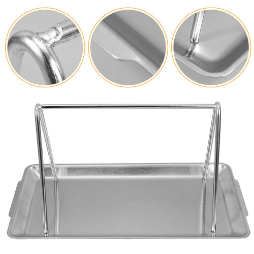 2Stk Serviertablett Silber Strapazierfähig Für Snacks 2
