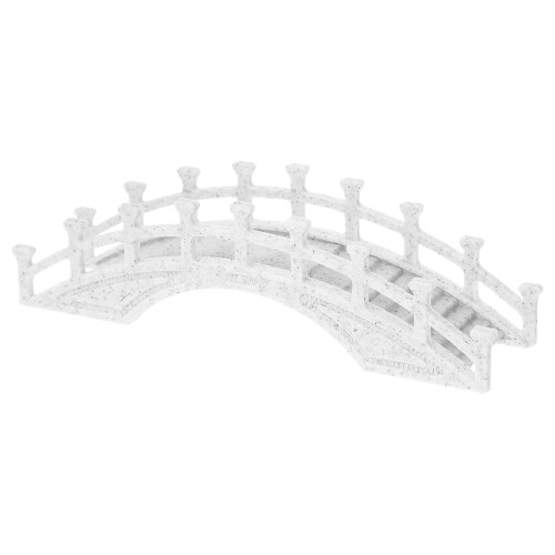 3Stk Detaillierte Mini Gartenbrücke Im Chinesischen Grau 2