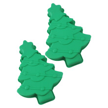 6Stk Silikon Backform Weihnachtsbaum, , Grün, Wiederverwendbar