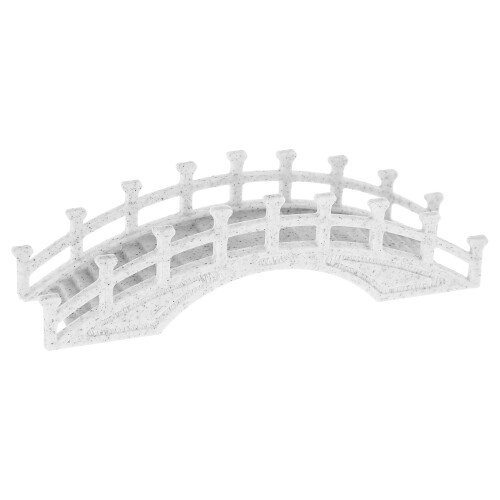 3Stk Detaillierte Mini Gartenbrücke Im Chinesischen Grau 1