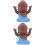 2Stk Keramik Buddha Mönch Auto Tempel Schmuck 5