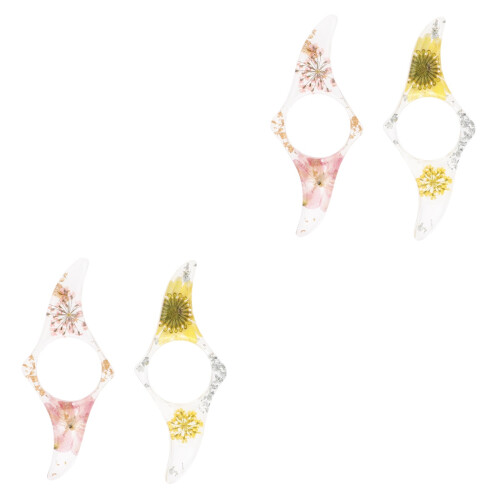 4Stk Transparente Buchseitenhalter Lesering Lesefingerhalter 2