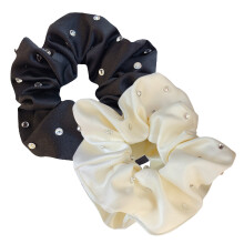8Stk Haargummis Aus Weichem Stoff, Große Ponytail Halter
