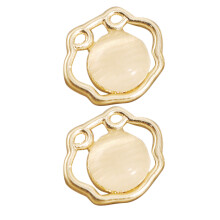 3Paare Goldene Ohrstecker Damen Mit Langlebigkeits-Schloss Design