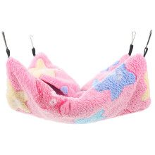 2Stk Warmes Kleintier Schlafnest Pink, Hamster Hängematte Aus Flanell