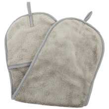4Stk Grau Hundebadetuch Schnell Trocknendes Coral-Fleece Haustiertuch