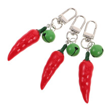 12Stk Stilvoller Chili Paprika Schlüsselring Kunststoff Rot Für