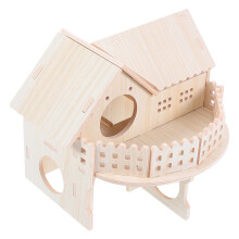 4Stk Doppelschicht Hamsterhaus Aus Natürlichem Holz Mit Fenster