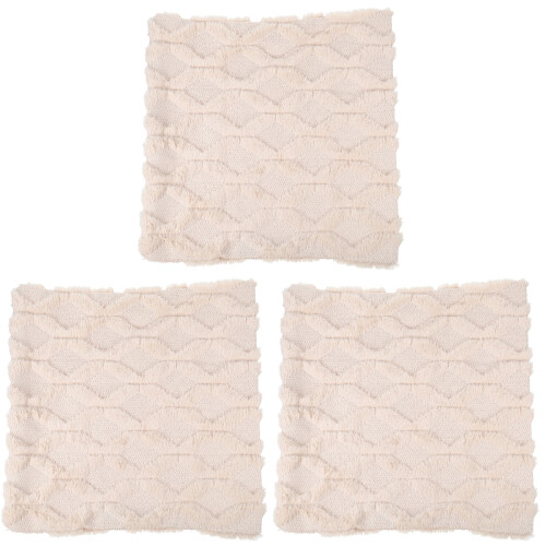 3Stk Langlebige Sofakissenhüllen Beige Mit Einfachem Design 1