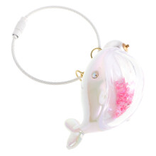 2Stk Niedlicher Wal Schlüsselanhänger PVC Rosa Schlüsselring