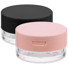 4Stk Kosmetik Puderbox Kunststoff Schwarz Pink Makeup Behälter