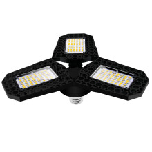 3Stk Faltbare LED Werkstattlampe Schwarz E27 Garage Deckenlicht