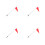4Pcs Red Volleyball Referee Handheld Flags Lightweight and Durable 5