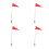 4Pcs Red Volleyball Referee Handheld Flags Lightweight and Durable 4