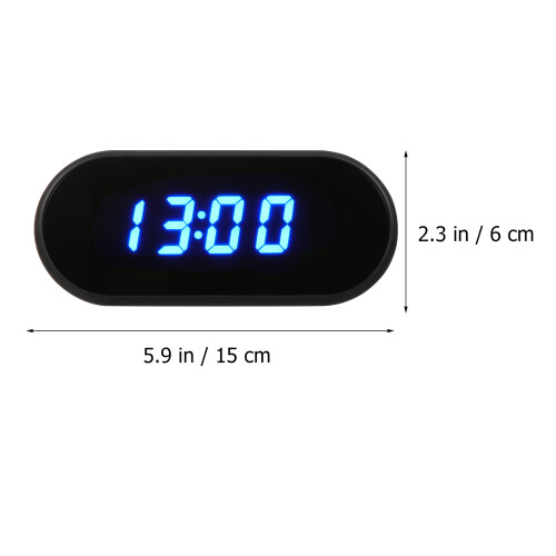 2Stk Blaues LED Digitalwecker Set Mit Kabel Für 2