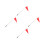 4Pcs Red Volleyball Referee Handheld Flags Lightweight and Durable 7