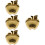 4Stk Goldenes Schmucktablett Obstform Schmuckdisplay 9