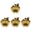 4Stk Goldenes Schmucktablett Obstform Schmuckdisplay 4
