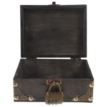 4Stk Kleine Holzbox Mit Schloss Vielseitig Schmuck Kästchen Retro