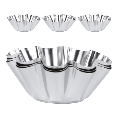 12Stk Silberne Muffin Tart Wiederverwendbar 1