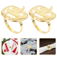 12Stk Dekorative Halloween Kürbis Gold Metall