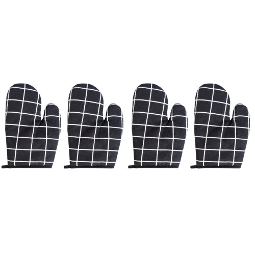 4Stk Hitzebeständige Backhandschuhe Mit Baumwollfutter 1