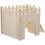 4Sets Robuste Holz Hamsterverstecke, Beige Nagetier Wohnhäuser 2