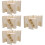 4Sets Robuste Holz Hamsterverstecke, Beige Nagetier Wohnhäuser 8